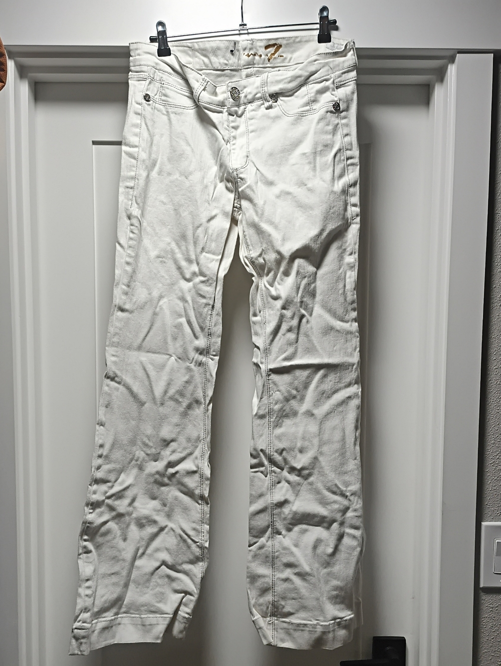 Women's White Straight-Leg Jeans